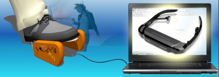 Yogen Max foldable laptop Charger et Vuzix IWear VR920