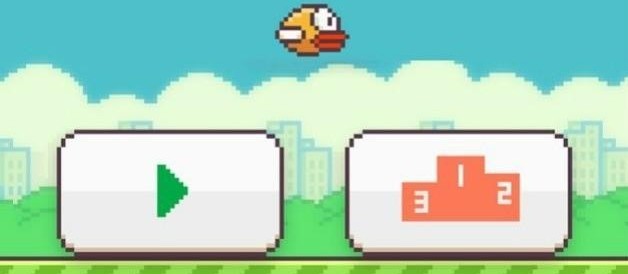 Flappy Bird - Ecran de démarrage