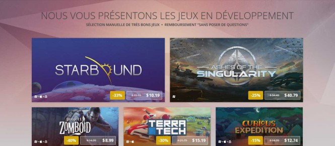 L'accès anticipé arrive sur GOG