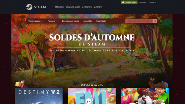Steam lance ses soldes d'automne et ses Steam Awards