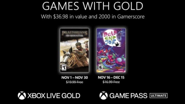 Games With Gold : programme de novembre