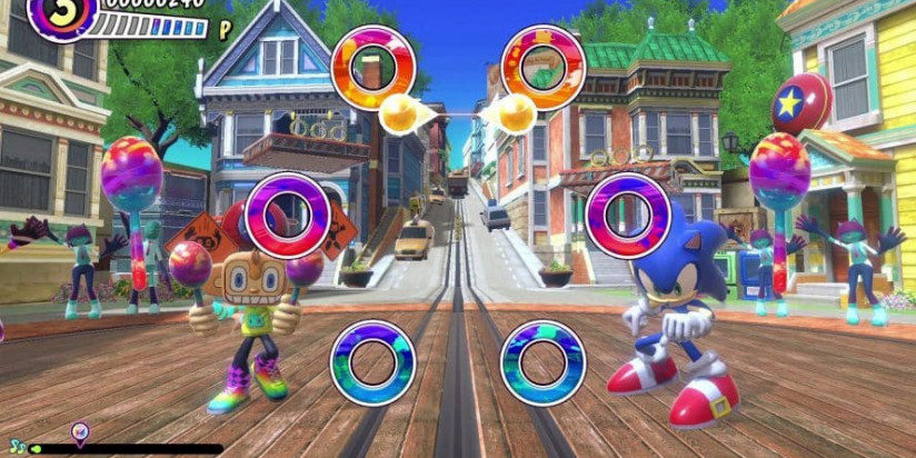 Sonic s'annonce dans Samba de Amigo : Party Central