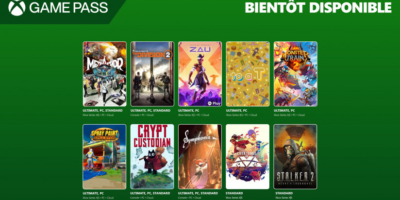 Xbox Game Pass : les jeux de fin mai / début juin