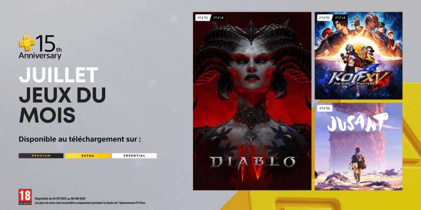 PS Plus : les jeux de juillet