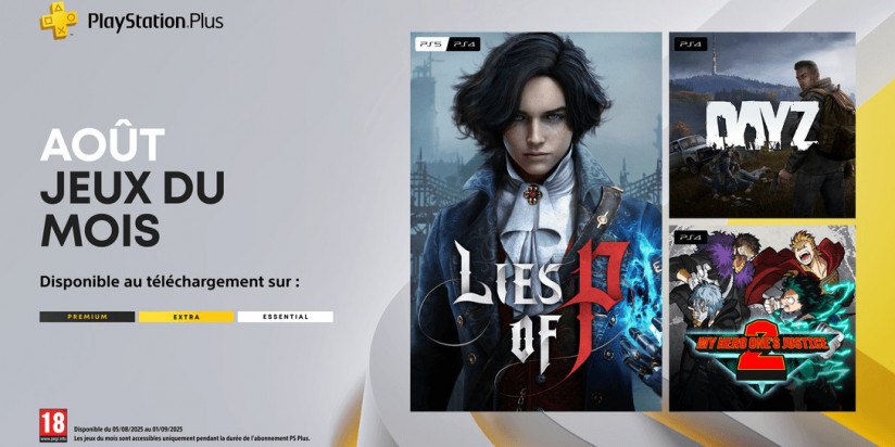 PS Plus : les jeux d'août