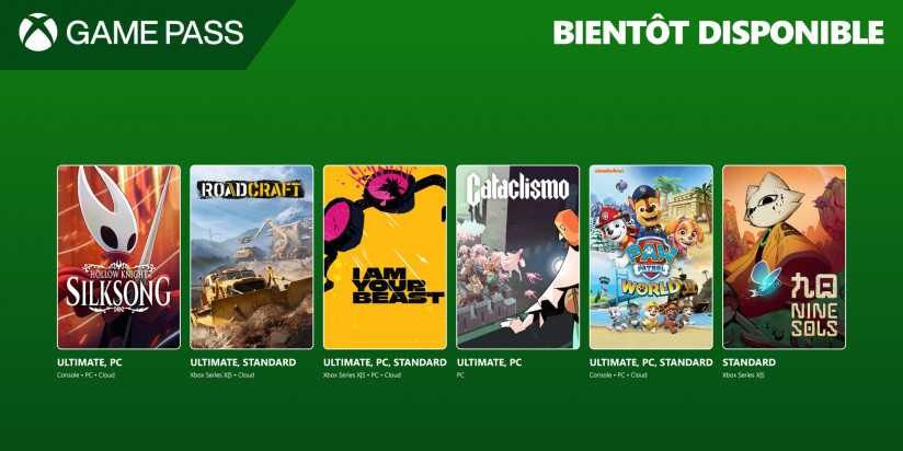 Xbox Game Pass : les jeux de début / mi septembre