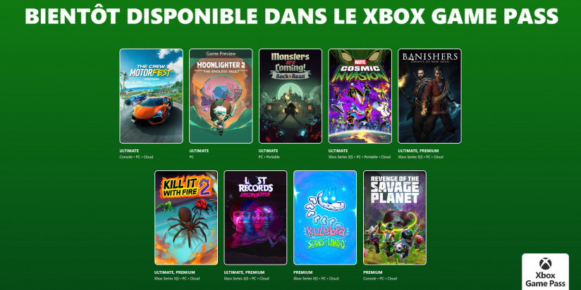 Xbox Game Pass : les jeux de fin novembre / début décembre