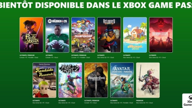 Xbox Game Pass : les jeux de la première partie de février