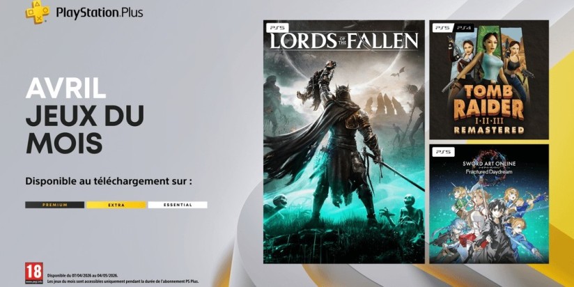 PS Plus : les jeux d'avril