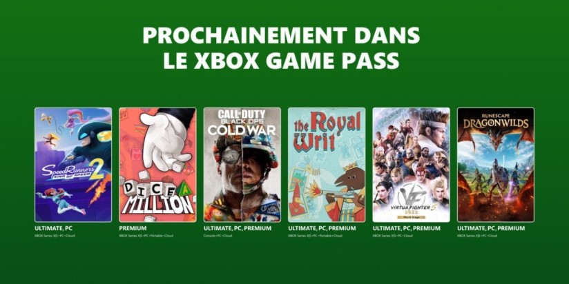 Xbox Game Pass : les jeux de la première partie de septembre