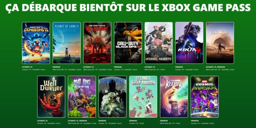 Xbox Game Pass : les jeux de la seconde partie de septembre